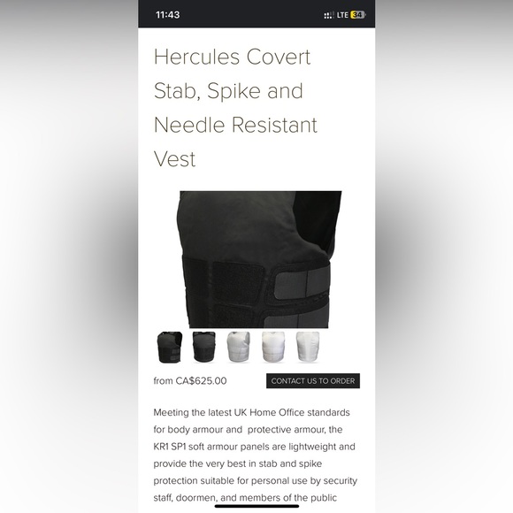 ❌❌SOLD❌❌Vestguard stab proof vest - Picture 6 of 8